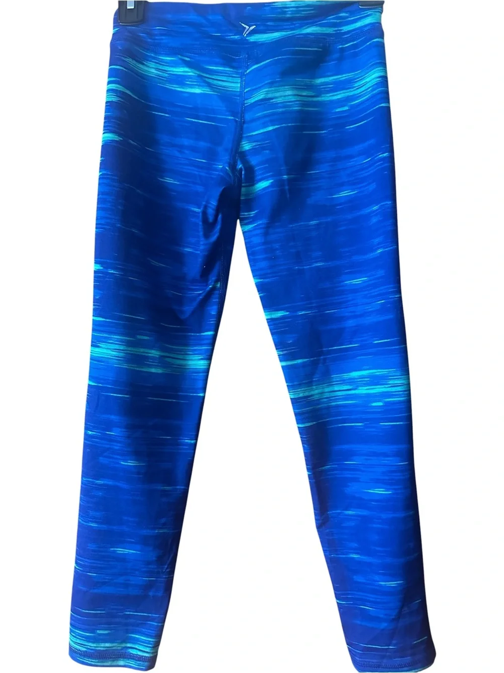 Old Navy Blue Striped Athletic Leggings Size M (8)
